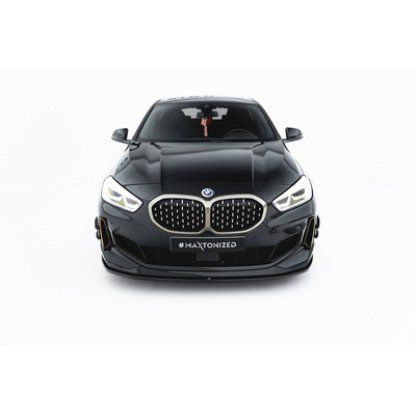 Maxton Design spoiler pod přední nárazník pro BMW řada 1 F40, černý lesklý plast ABS, M135i M-Performance