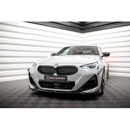 Maxton Design spoiler pod přední nárazník pro BMW řada 2 G42 M240i, G42 M-Pack, černý lesklý plast ABS