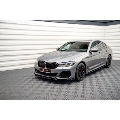 Maxton Design spoiler pod přední nárazník pro BMW řada 5 G30 FL, černý lesklý plast ABS, M-pack