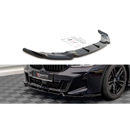 Maxton Design spoiler pod přední nárazník pro BMW řada 6 GT G32, černý lesklý plast ABS, Facelift