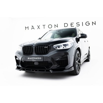 Maxton Design spoiler pod přední nárazník pro BMW X3 M F97, černý lesklý plast ABS