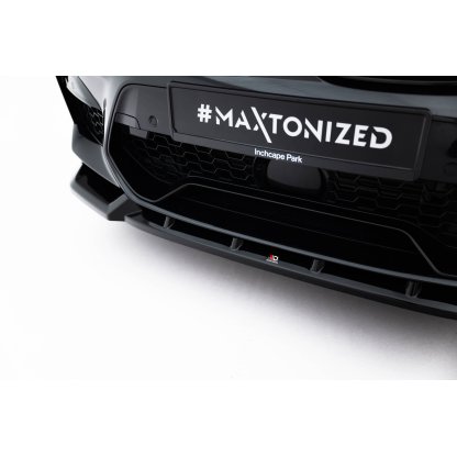 Maxton Design spoiler pod přední nárazník pro BMW X3 M F97, černý lesklý plast ABS