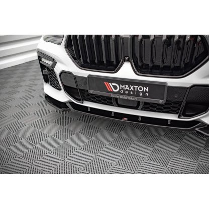 Maxton Design spoiler pod přední nárazník pro BMW X6 G06 /M-Pack, černý lesklý plast ABS