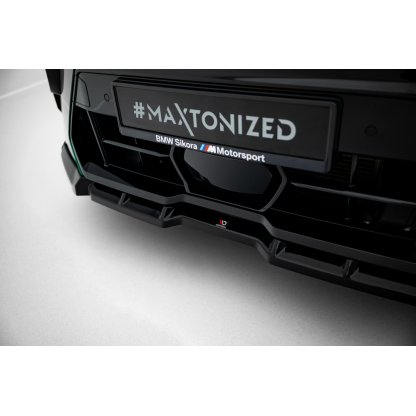 Maxton Design spoiler pod přední nárazník pro BMW X6 M F96 Facelift, černý lesklý plast ABS