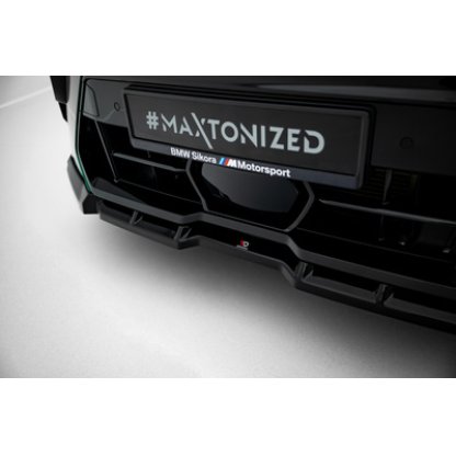 Maxton Design spoiler pod přední nárazník pro BMW X6 M F96 Facelift, černý lesklý plast ABS