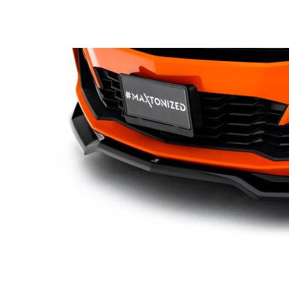 Maxton Design spoiler pod přední nárazník pro Chevrolet Camaro SS Mk6 Facelift, černý lesklý plast ABS