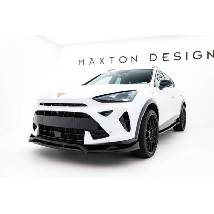 Maxton Design spoiler pod přední nárazník pro Cupra Formentor Mk1 Facelift, černý lesklý plast ABS