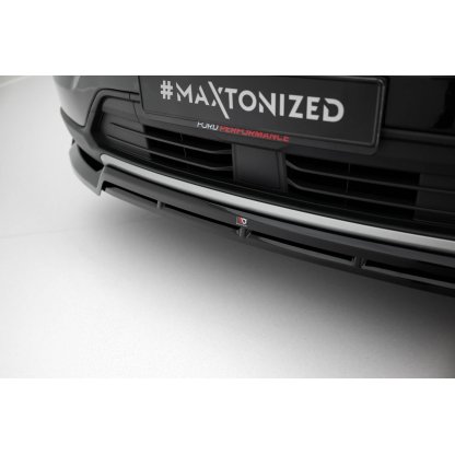 Maxton Design spoiler pod přední nárazník pro Ford Explorer XLT Mk6, černý lesklý plast ABS