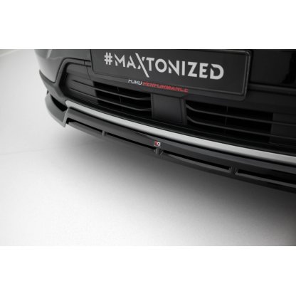 Maxton Design spoiler pod přední nárazník pro Ford Explorer XLT Mk6, černý lesklý plast ABS