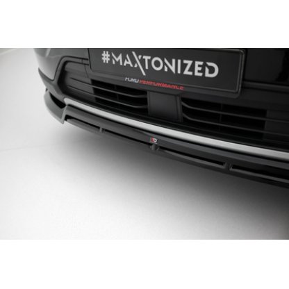 Maxton Design spoiler pod přední nárazník pro Ford Explorer XLT Mk6, černý lesklý plast ABS