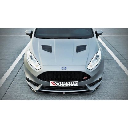 Maxton Design spoiler pod přední nárazník pro Ford Fiesta ST Mk7 Facelift, carbon-Look, Facelift