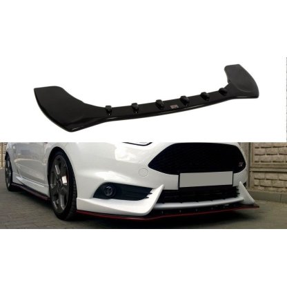 Maxton Design spoiler pod přední nárazník pro Ford Fiesta ST Mk7 Facelift, černý lesklý plast ABS, pasuje jen na Maxton nárazník