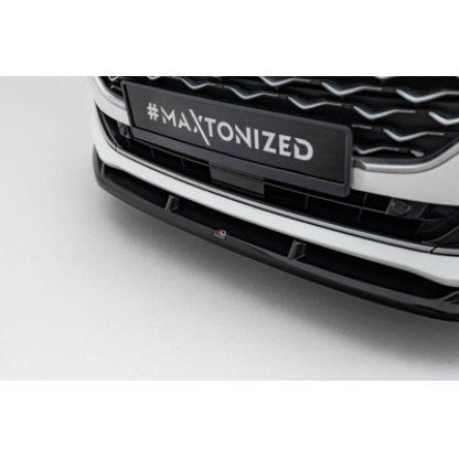 Maxton Design spoiler pod přední nárazník pro Ford Focus Mk4, černý lesklý plast ABS, Vignale, Estate/Hatchback