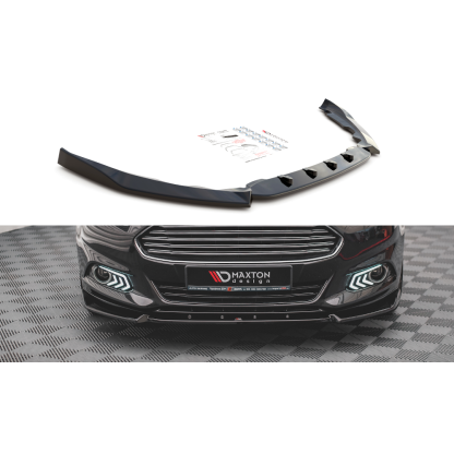 Maxton Design spoiler pod přední nárazník pro Ford Mondeo Mk5, černý lesklý plast ABS