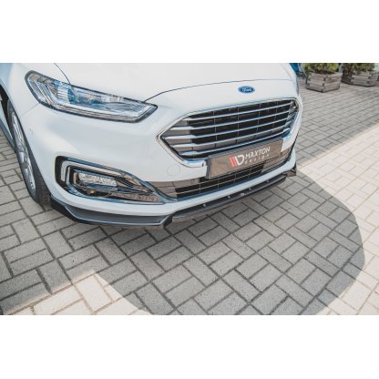 Maxton Design spoiler pod přední nárazník pro Ford Mondeo Mk5, černý lesklý plast ABS, Facelift