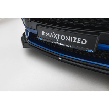 Maxton Design spoiler pod přední nárazník pro Ford Mustang Mk7 GT, černý lesklý plast ABS