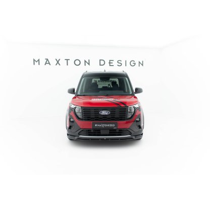 Maxton Design spoiler pod přední nárazník pro Ford Tourneo Courier Mk2, černý lesklý plast ABS