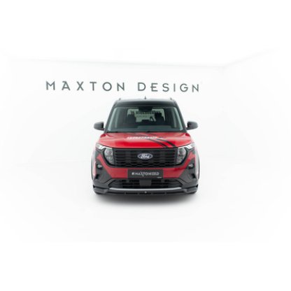 Maxton Design spoiler pod přední nárazník pro Ford Tourneo Courier Mk2, černý lesklý plast ABS