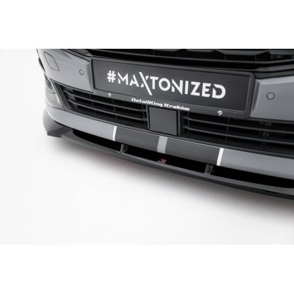 Maxton Design spoiler pod přední nárazník pro Ford Transit Connect Mk3, černý lesklý plast ABS