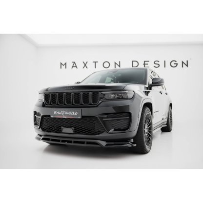 Maxton Design spoiler pod přední nárazník pro Jeep Grand Cherokee WL, černý lesklý plast ABS, Trailhawk