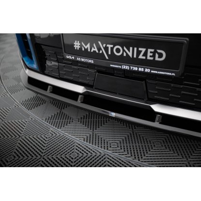 Maxton Design spoiler pod přední nárazník pro Kia EV9 Mk1 GT-Line, černý lesklý plast ABS