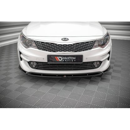 Maxton Design spoiler pod přední nárazník pro Kia Optima MK4, černý lesklý plast ABS