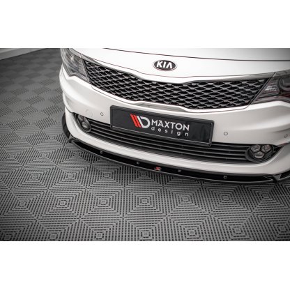 Maxton Design spoiler pod přední nárazník pro Kia Optima MK4, černý lesklý plast ABS
