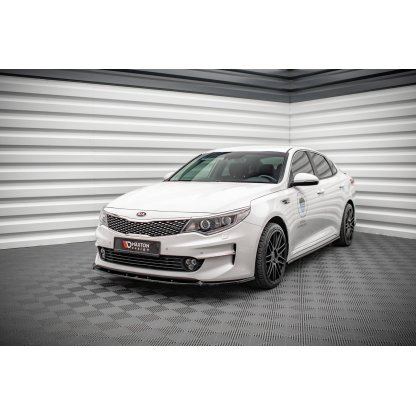 Maxton Design spoiler pod přední nárazník pro Kia Optima MK4, černý lesklý plast ABS