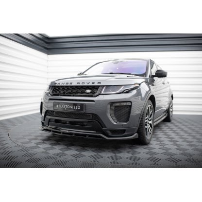 Maxton Design spoiler pod přední nárazník pro Land rover Range Rover Evoque Mk1 Facelift, černý lesklý plast ABS, HSE Dynamic
