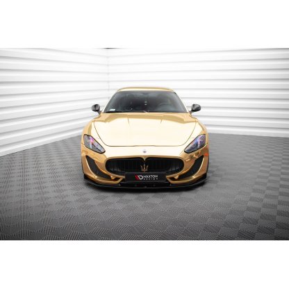 Maxton Design spoiler pod přední nárazník pro Maserati Granturismo, černý lesklý plast ABS, Facelift