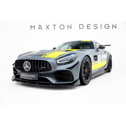 Maxton Design spoiler pod přední nárazník pro Mercedes AMG GT C C190 Facelift, černý lesklý plast ABS