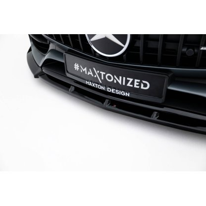 Maxton Design spoiler pod přední nárazník pro Mercedes AMG GT C C190 Facelift, černý lesklý plast ABS