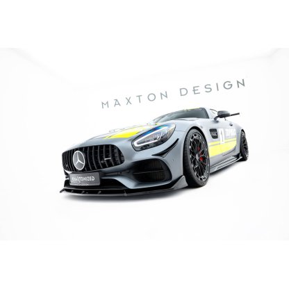 Maxton Design spoiler pod přední nárazník pro Mercedes AMG GT C C190 Facelift, černý lesklý plast ABS