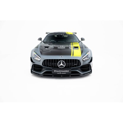 Maxton Design spoiler pod přední nárazník pro Mercedes AMG GT C C190 Facelift, černý lesklý plast ABS