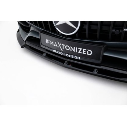Maxton Design spoiler pod přední nárazník pro Mercedes AMG GT C C190 Facelift, černý lesklý plast ABS