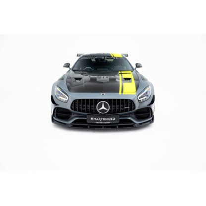 Maxton Design spoiler pod přední nárazník pro Mercedes AMG GT C C190 Facelift, černý lesklý plast ABS