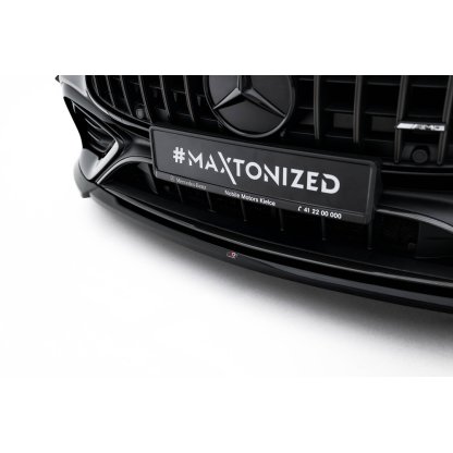 Maxton Design spoiler pod přední nárazník pro Mercedes CLE C236 53 AMG, černý lesklý plast ABS