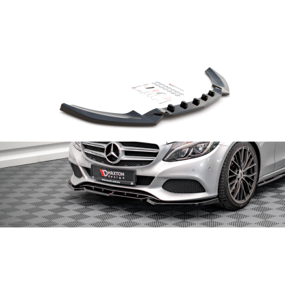 Maxton Design spoiler pod přední nárazník pro Mercedes třída C W205/Standard, černý lesklý plast ABS