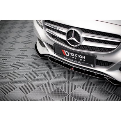 Maxton Design spoiler pod přední nárazník pro Mercedes třída C W205/Standard, černý lesklý plast ABS