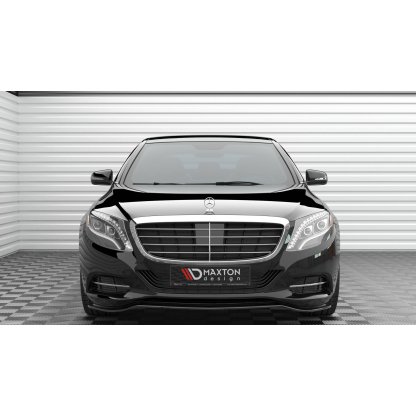 Maxton Design spoiler pod přední nárazník pro Mercedes třída S W222 Standard, černý lesklý plast ABS