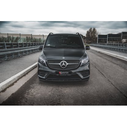 Maxton Design spoiler pod přední nárazník pro Mercedes třída V W447F, černý lesklý plast ABS, AMG-Line