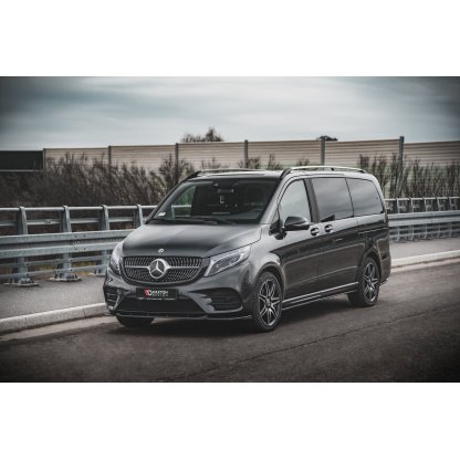 Maxton Design spoiler pod přední nárazník pro Mercedes třída V W447F, černý lesklý plast ABS, AMG-Line