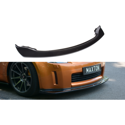 Maxton Design spoiler pod přední nárazník pro Nissan 350Z, černý lesklý plast ABS