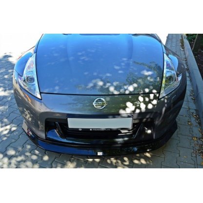 Maxton Design spoiler pod přední nárazník pro Nissan 370Z, černý lesklý plast ABS