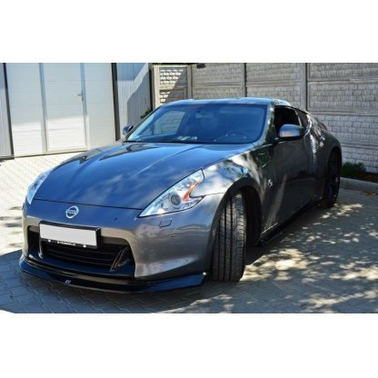 Maxton Design spoiler pod přední nárazník pro Nissan 370Z, černý lesklý plast ABS