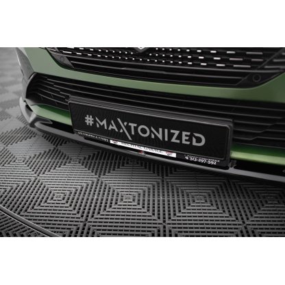 Maxton Design spoiler pod přední nárazník pro Peugeot 308 GT Mk3, černý lesklý plast ABS, SW/Hatchback