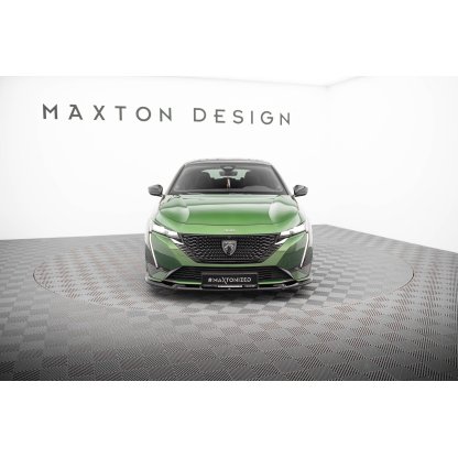 Maxton Design spoiler pod přední nárazník pro Peugeot 308 GT Mk3, černý lesklý plast ABS, SW/Hatchback