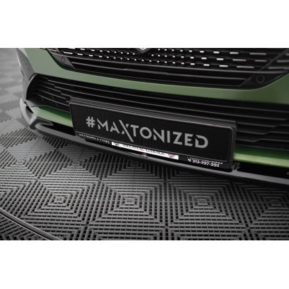 Maxton Design spoiler pod přední nárazník pro Peugeot 308 GT Mk3, černý lesklý plast ABS, SW/Hatchback