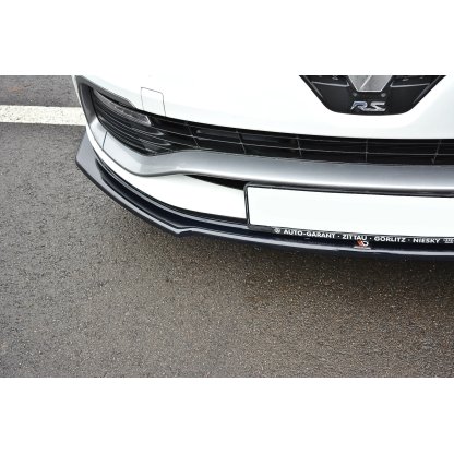 Maxton Design spoiler pod přední nárazník pro Renault Clio RS Mk4, černý lesklý plast ABS