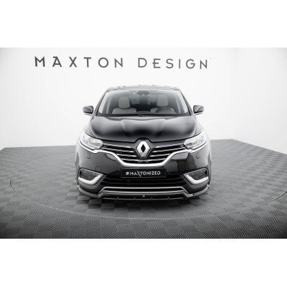 Maxton Design spoiler pod přední nárazník pro Renault Espace Mk5 Facelift, černý lesklý plast ABS